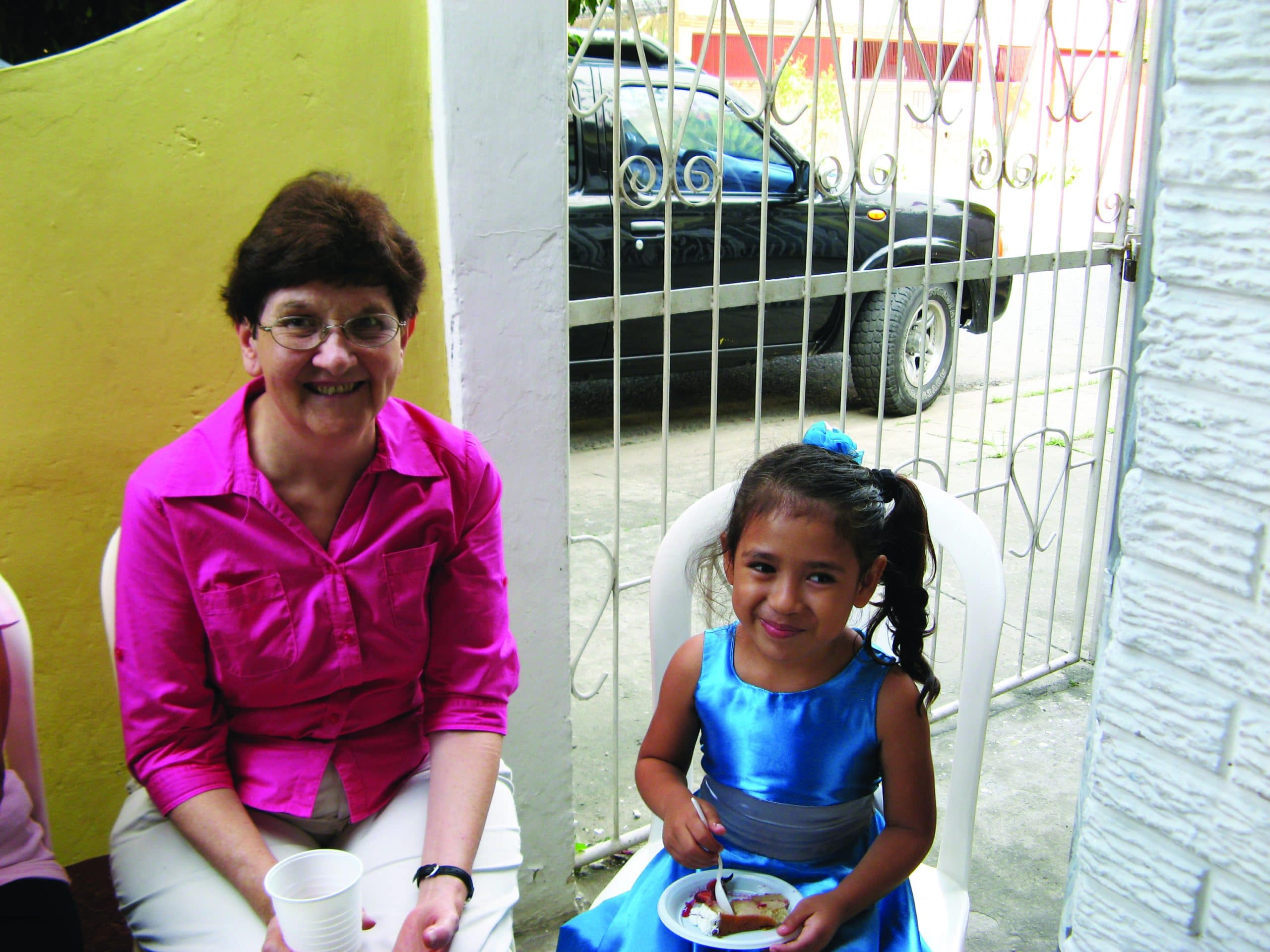 Joan Williams and child in San Pedro Sula