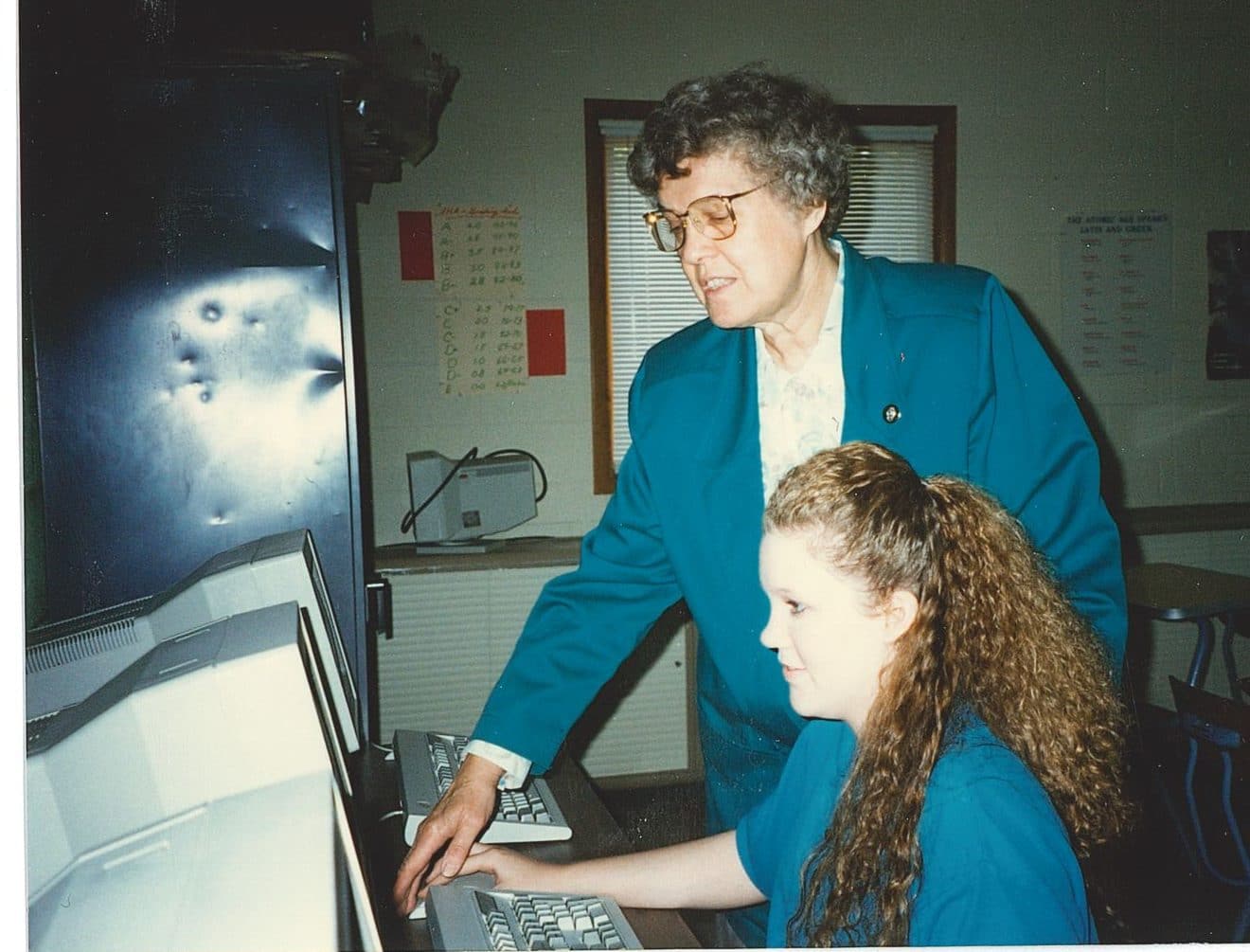 Sister Thaddeus teaching Latin 1994