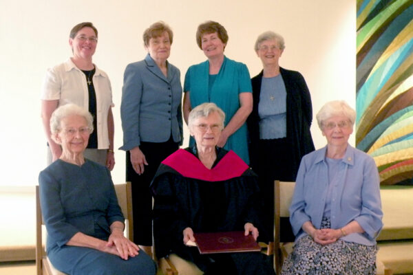 Former Prioresses of the Dominican Sisters ~ Grand Rapids: Sr Aquinas Weber OP, Sr Marjorie Vangness OP, Sr Teresa Houlihan OP, (back row) Sr Maureen Geary OP, Sr Maribeth Holst OP, Sr Barbara Hansen OP