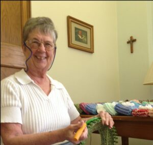 "I'm warmed by the thought that the items I help children stay warm and protected from our long cold winters," says Sr. Josephine