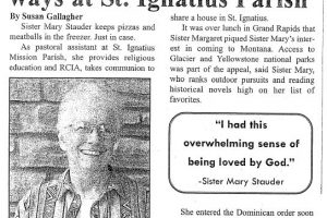 Sister ministers in many ways at St. Ignatius Parish, Montana