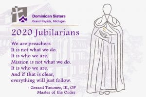 Dominican Sisters Grand Rapids 2020 Jubilarians