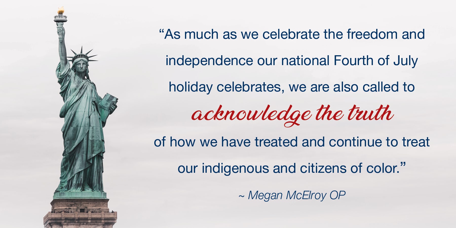 Fourth of July McElroy Reflection Blog HeroImg 2x1 - Dominican Sisters