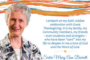 Sr. Mary Ann Barrett Jubilarian 2023 – 60 Years a Sister