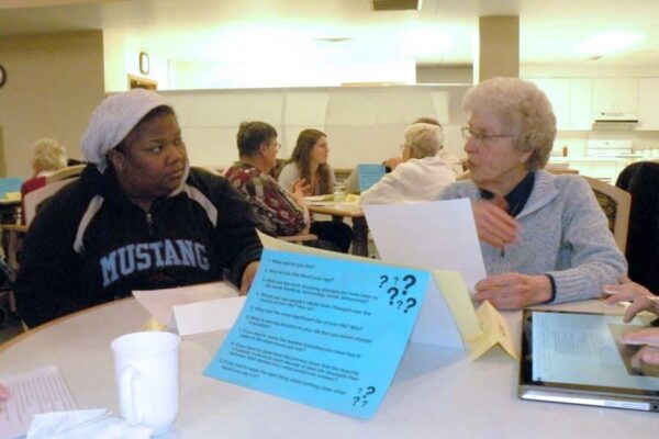 "I welcome opportunities to share my story: my call to become a Sister, my life in service with students from Aquinas College and other young people."