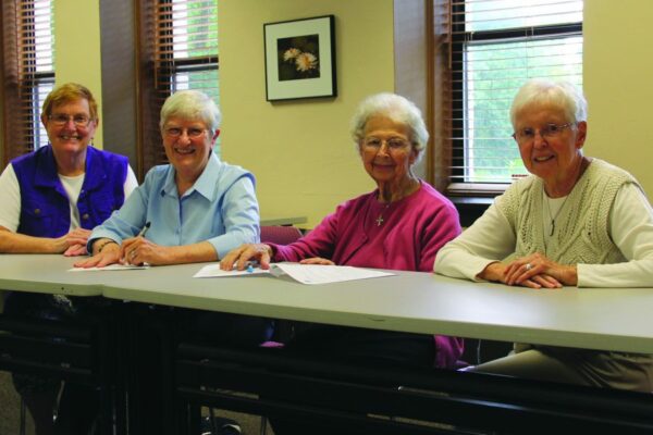 Sister Jarrett advocates for people who are homeless and continues to work to provide safe housing in West Michigan. Here she is working with the Dominican Sisters ~ Grand Rapids Committee to End Homelessness.