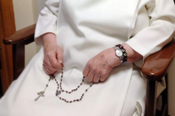Sr. Geneva Marie considered it a special act of service to mend rosaries for Sisters and lay people. For many years, she also made new rosaries as gifts for births and weddings. As of January 2021, she has passed her mending kit on to Sr. Maxine Plamondon.