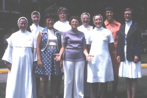 Sister Jackie with classmates from the class of 1977