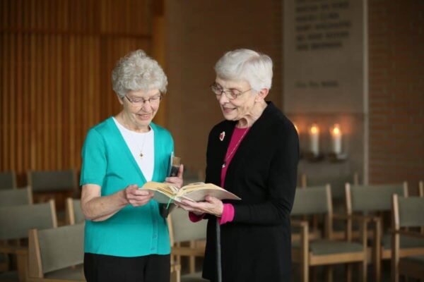In her ministry on the Pastoral Care Team, Sr. Cecilia provides companionship and prayerful witness to patients and family members at Marywood Health Center.
"I was ill and you cared for me. - Matthew 25-30"