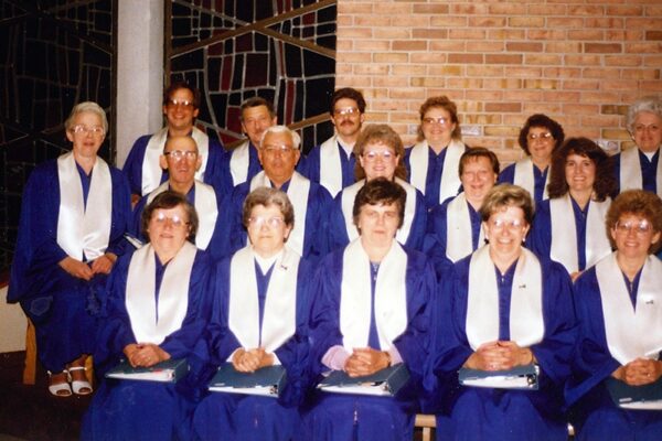 Sr. Mary Lee (far left) with her choir group at St. Charles Parish in Coldwater, MI.