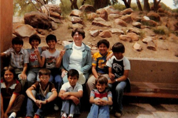 School outing to a museum with a class from a New Mexico school in 1981