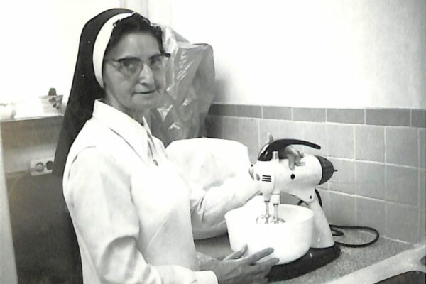 Sister Ann Perpetua at work in the kitchen