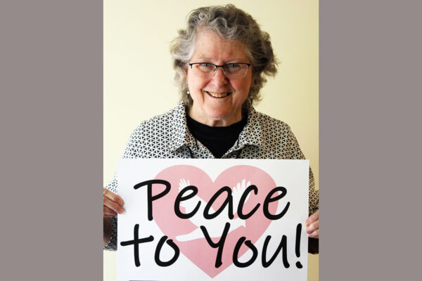 Sr Phyllis Supancheck Peace Sign