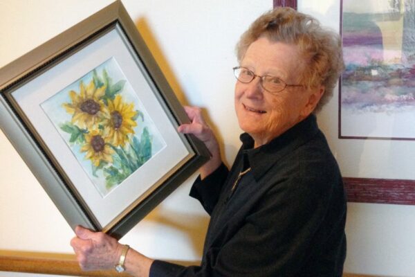 One of Sr. Verona's many ministries included adding, changing, and rearranging the artwork around Marywood Campus.