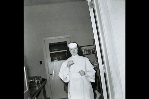 Sister Verona in Alpena, Michigan in 1956. "It was a different time for Catholic Sisters around the world. The habit was our form of dress. All Sisters were given names upon reception. I was given the name Sister Verona of Our Lady of Confidence on my profession day in 1944."