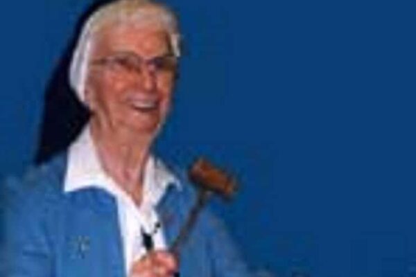 In 1979 Sister Agnes became the chairperson for the Area Agency on Aging of Western Michigan. Afire with enthusiasm from attending the 1981 White House Conference on Aging, she came home to develop the Senior Citizen Senate of Kent County. Best known perhaps was Sister’s leadership in co-founding and chairing the state’s annual Senior Power Day.