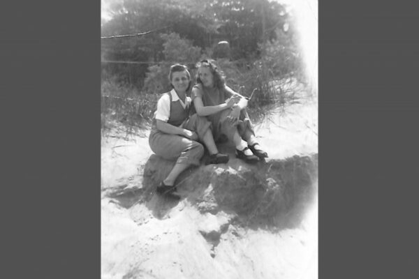 Sister Marciana on the left with a friend in 1947