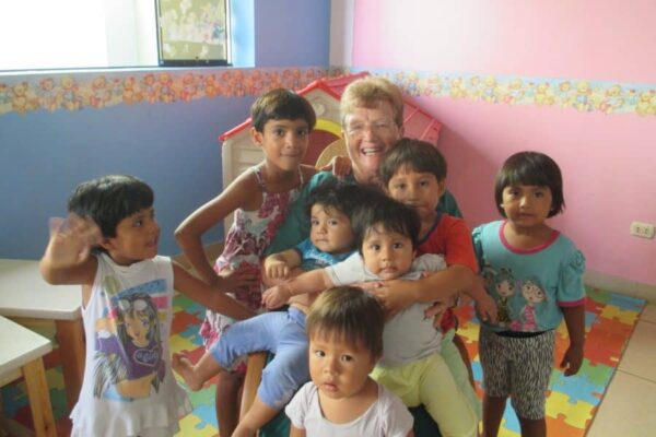 Sister Lillian Bockheim, a  nurse and certified midwife, has helped birth babies and provided maternal care in Chimbote, Peru. Her joy and steadfast commitment at the hospital and clinic named Maternidad brings hope to the community and to every newborn and healthy mother. 