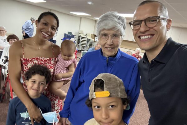 Ryan Cummins family with Sr. Robert Ann Errno