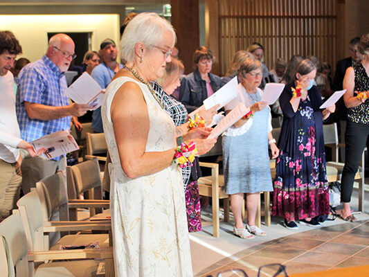 Associate Marcia Good shares her gift of music.