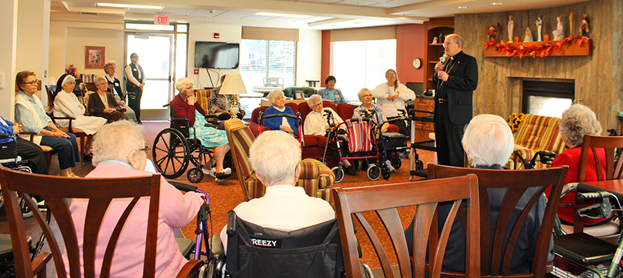 Bishop Walkowiak Visits with Dominican Sisters~ Grand Rapids