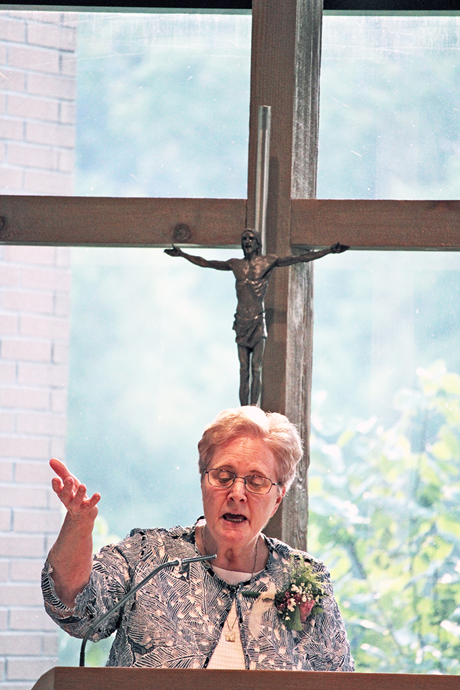 Sr. Carmen Rostar OP preaching at Jubilee Celebration Mass
