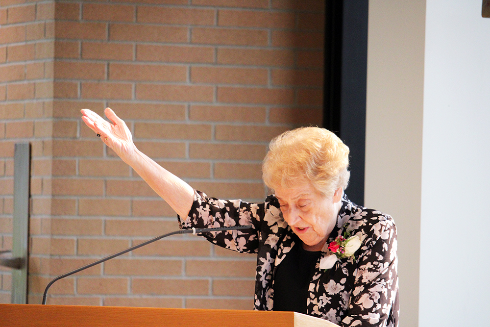 Sr Nathalie Meyer OP at Marywood Chapel of the Word in Grand Rapids Michigan August 2025