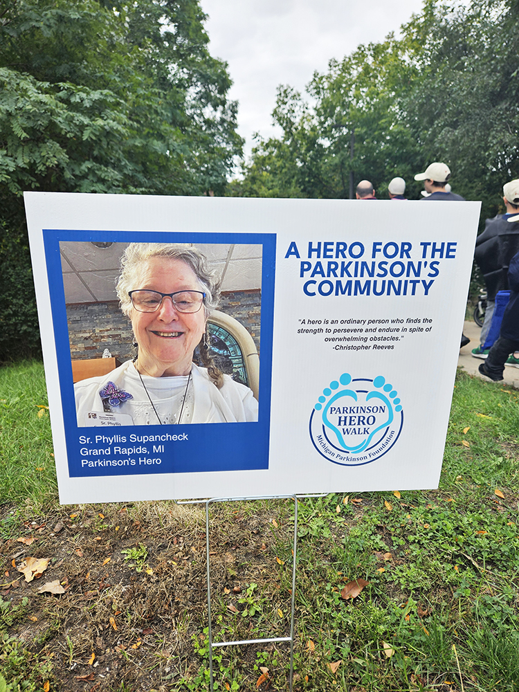 Heroes walk for Parkinsons with Sr. Phyllis Supancheck