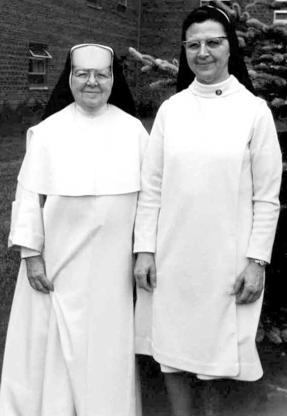 Sr, Aquinas Weber and Mother Victor Flannery in 1966