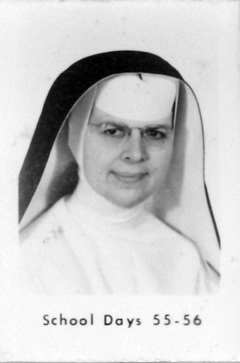 Sister Mary Aquinas Weber, OP, in 1955-56 at St. Boniface School, Bay City.