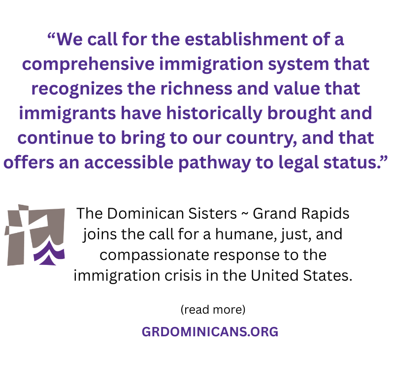 Call for humane, just, compassionate response to immigration in the United States.
