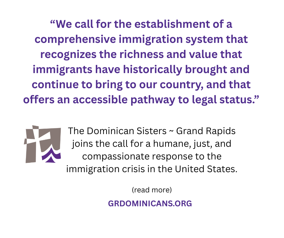 Call for humane, just, compassionate response to immigration in the United States.
